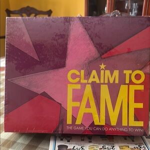 NWT Claim to Fame Strategy Board Game - Vibrant Red and Purple